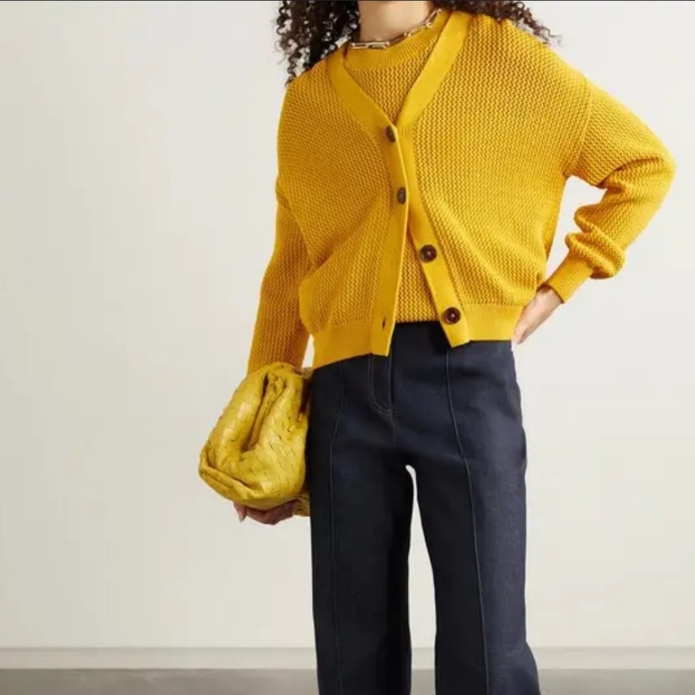 Jason Wu Honey Bee Pointelle Cardigan Size Medium